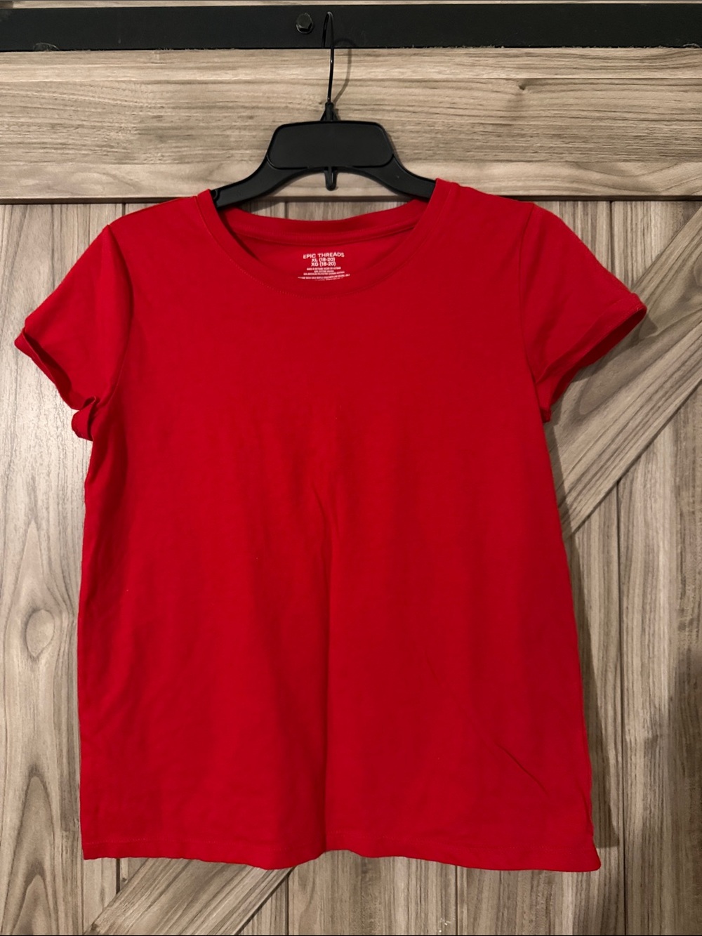 Epic Threads Solid Red Short Sleeve Tee for Kids